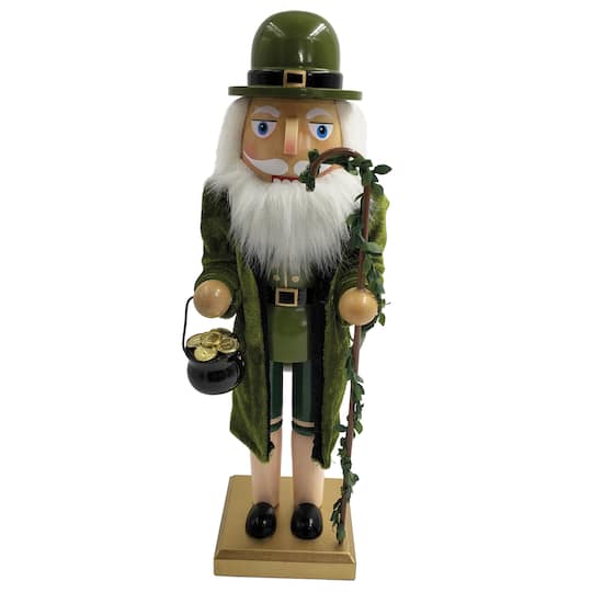 Santa's Workshop 14" Leprechaun Nutcracker By Santasworkshop | 4.5" x 3.5" x 14" | Michaels®